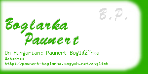 boglarka paunert business card